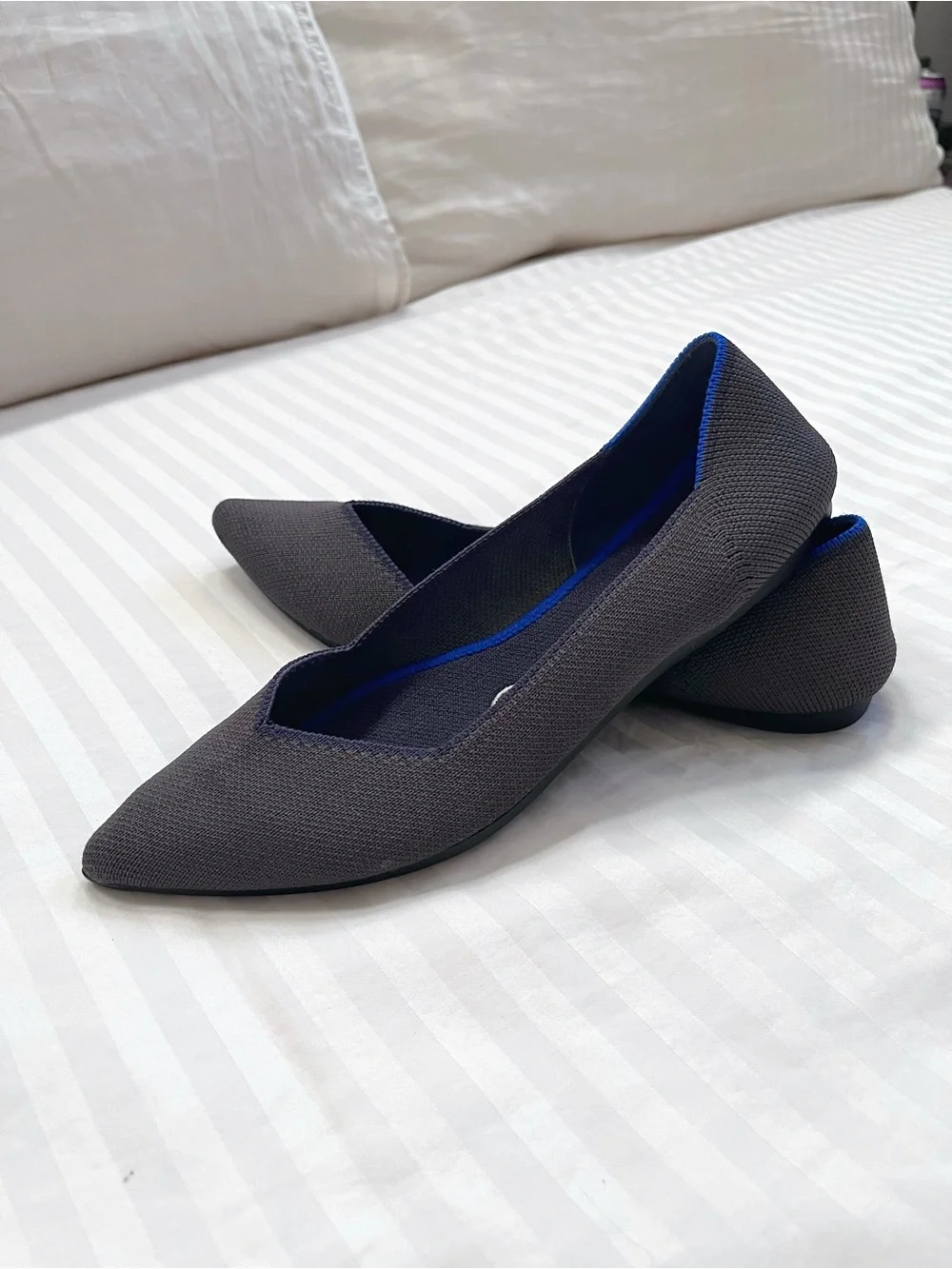 Rothy’s | EUC - The Point Knit Ballet Flats | Charcoal, Size 6.5